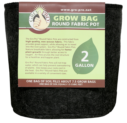 Gro Pro Premium Fabric Pot  2 Gallon