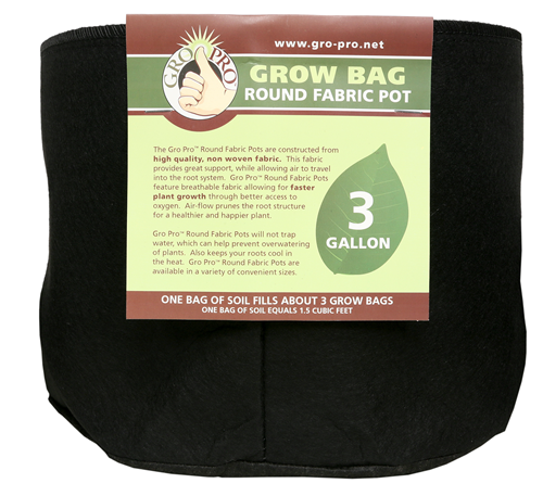 Gro Pro Premium Fabric Pot  3 Gallon